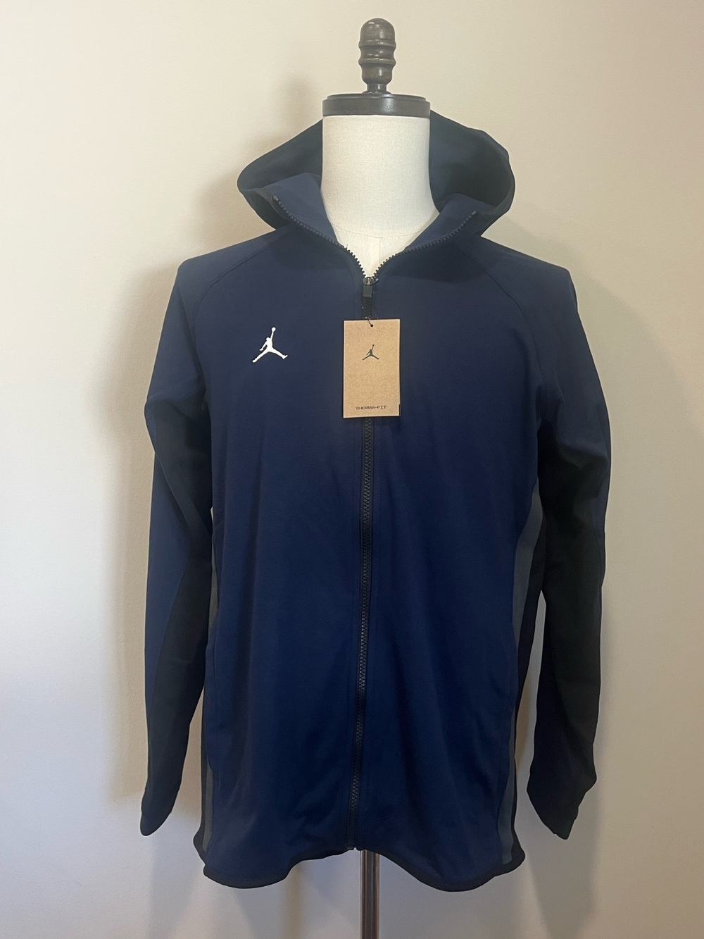 NWT Nike Jordan Therma-FIT Full-Zip Fleece Hoodie Navy Men’s Medium